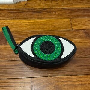 NWOT Bath and Body Works Halloween 2024 Evil Eye Glitter Gemmed Cosmetic Bag